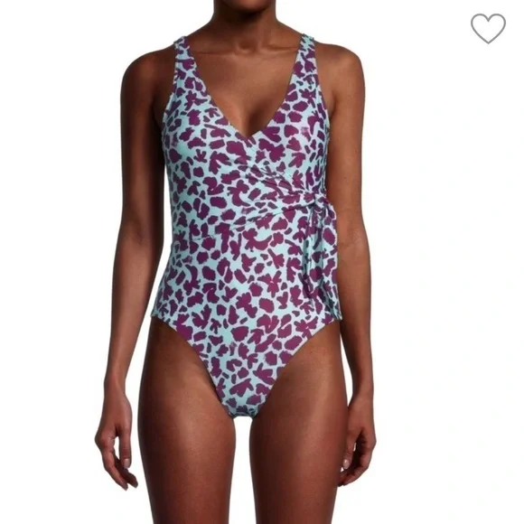 Tanya Taylor Kelly One-Piece Swimsuit, Brushstroke Coral, Size Small - Picture 4 of 8